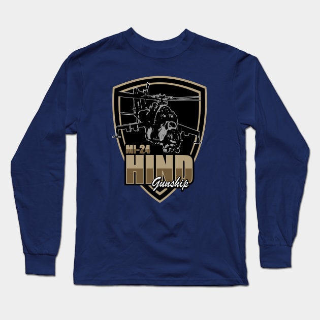 Mi-24 Hind Long Sleeve T-Shirt by TCP